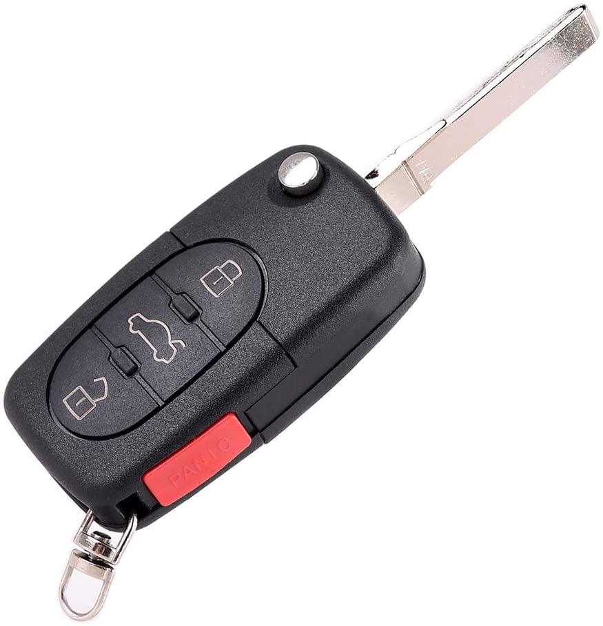 ECCPP 2X Replacement Keyless Entry Key Fob Uncut Case Fob Remote Key Shell for Audi A4 A6 A8 S4 S6 S8 Cabriolet allroad TT 4D0837231E 