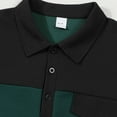 thumbnail image 6 of fatyb Button Tshirts for Men Color Block Collared Shirts Short Sleeve Comfy Summer Mens Work Tops, 6 of 6
