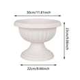 thumbnail image 2 of Tong Southern Patio Dynamic Design Outdoor Home Resin Versatile Planter For Entryways And Backyard Patios White, 2 of 4