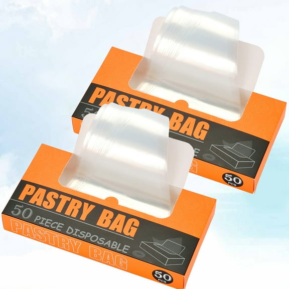 KALLORY 100pcs Disposable Pastry Bags Made of PE Ideal for Baking Cakes Cookies and Chocolate 12 Inch