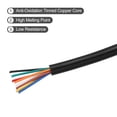 thumbnail image 3 of 20AWG Electrical Wire 8 Conductors 50FT/15.2m UL2464 Power Cable Flexible Extension Signal Signal Cable Black for LED Strips Lamps Lighting Power Supply, 3 of 7