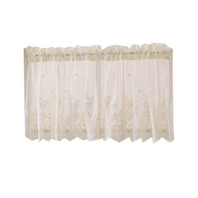 HEVIRGO Window Treatment Fine Workmanship Wide Application Polyester Romantic Flower Curtain Valance Household Supplies