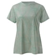 thumbnail image 3 of Womens Fashion Summer Print Ordinary Womens Short Sleeve Round Neck T-shirt Top, 3 of 5