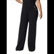 thumbnail image 1 of Pantalones de Vestir de Pierna para Mujer, de Cintura Alta, Elásticos, para Trabajo, Oficina, Negocios, Informales, con Bolsillos. Negro XXXL, 1 of 7