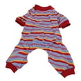 thumbnail image 2 of Striped Dog Pajamas Spring Stylish Classic Soft Breathable 4 Legged Pet Bodysuit for Small Medium Dogs XL Bienvenido, 2 of 8