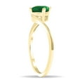 thumbnail image 3 of SZUL Women's Solitaire Square Shaped Emerald Wave Ring in 10K Yellow Gold, 3 of 5