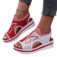 thumbnail image 3 of Women's Walking Arch Support Sandals Color Block Butterfly Open Toe Sandals Arch Support Wide Fit Plantar Sport Athletic Summer Beach Casual Sandals, 36, 3 of 6