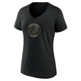 thumbnail image 2 of Women's Black Chicago Blackhawks Alternate Logo V-Neck T-Shirt, 2 of 3