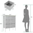 thumbnail image 6 of YITAHOME 6 Drawer Fabric Storage Dresser Modern Storage Table Organizer Display Dresser Tower , Light Grey, 6 of 8