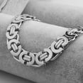 thumbnail image 6 of QQTDFG 6/8/11mm Fashion 316L Stainless Steel Women Men's Chain Flat Byzantine Necklace-8mm-8inch bracelet-Silver, 6 of 6