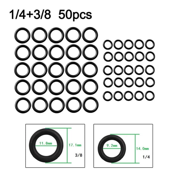 50Pcs O-Rings For Pressure Washer Hose Quick Disconnect Garden Irrigation Tool