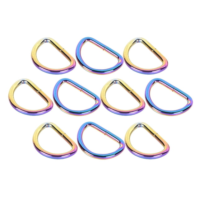 Paquete de 10 hebillas multiusos en forma de D para manualidades y bolsos. 3.8x15x25mm