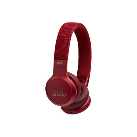 JBL Live 400BT On-Ear Wireless Headphones with Voice Assistant (Red)