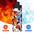 thumbnail image 5 of Yiaed Modern Abstract Leaf Pattern Print Sports Insulated Kettle Bottle Reusable Stainless Steel Insulated Cup, Outdoor Portable Casual Stainless Steel Insulation Cup, 5 of 7