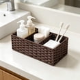 thumbnail image 6 of Fufafayo Paper Rope Woven Divided Storage Basket 3 Compartment Organizer, Bathroom Toiletries Caddy, Wicker Boho Home Decor for Shelf Counter Vanity, 6 of 6