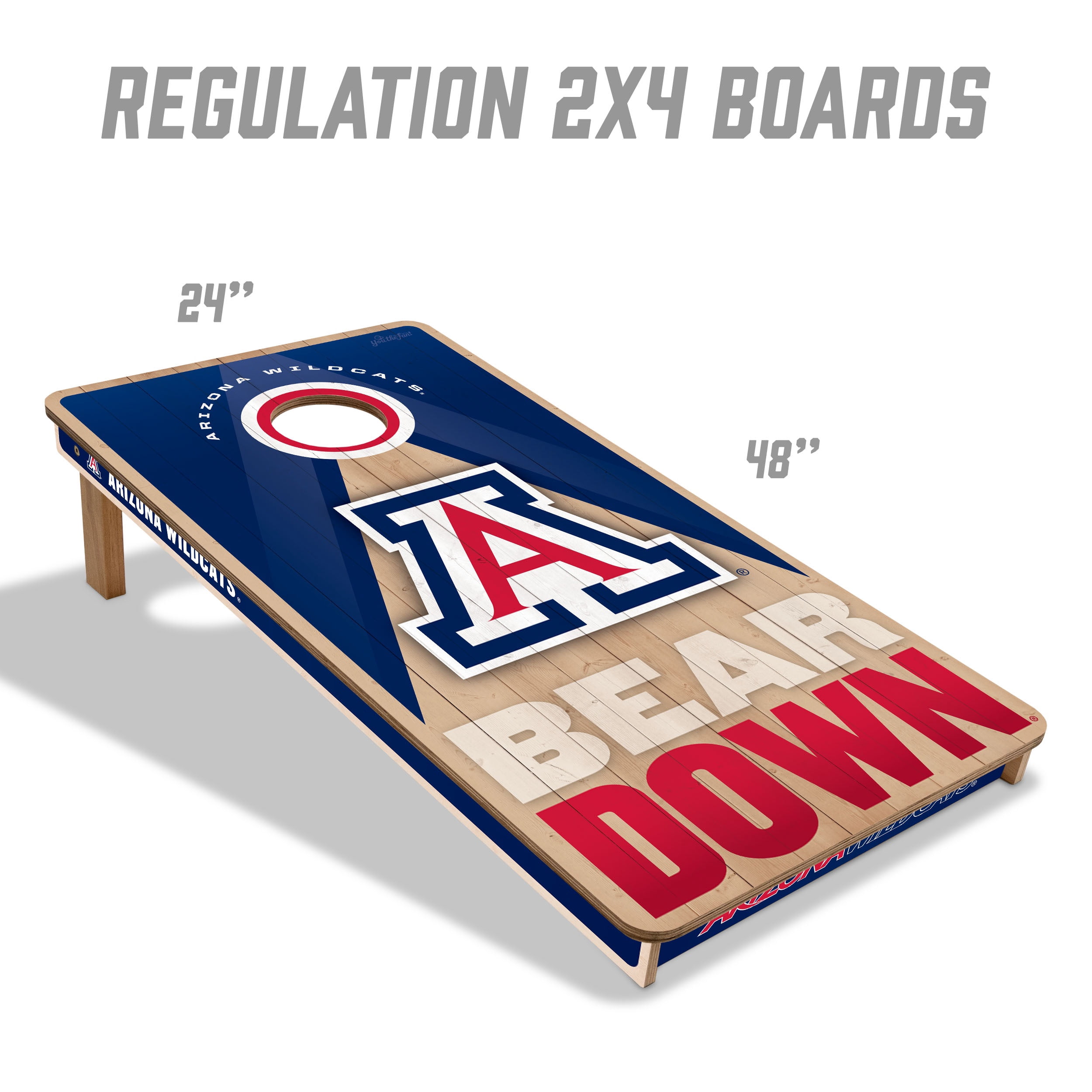 YouTheFan NCAA Arizona Wildcats 2x4 Slogan Series Cornhole
