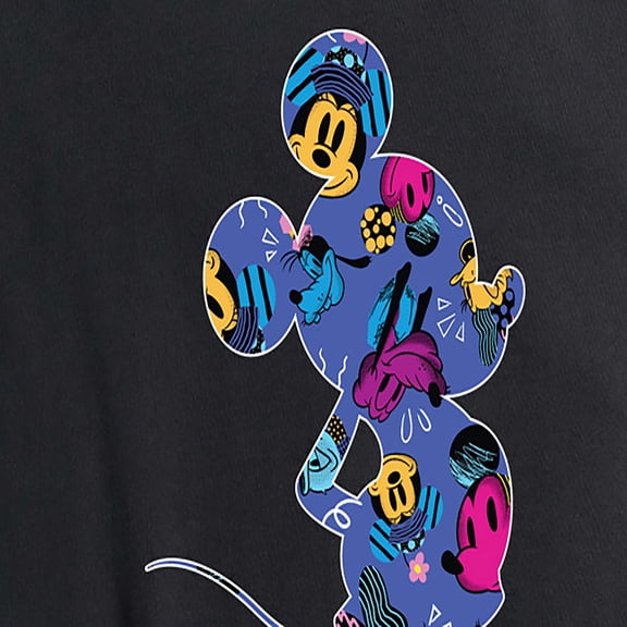 Mickey & Friends - Mickey Silhouette Expressive Pattern - Women's Short Sleeve Graphic T-Shirt