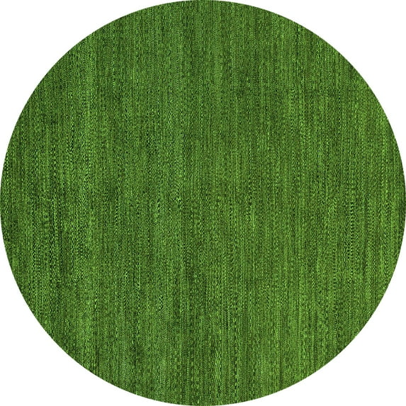 Ahgly Company Indoor Round Abstract Green Modern Area Rugs, 3' Round