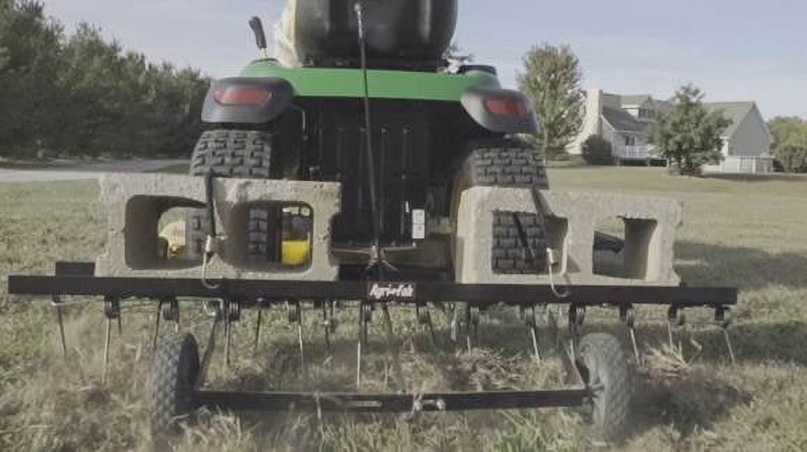 Agri-Fab 45-0295 48-Inch Tine Tow Dethatcher,Black,Medium 48\" Tine De-thatcher