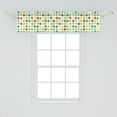 thumbnail image 2 of Ambesonne Geometric Window Valance, Repetitive Funny Retro Pattern with Grunge Colorful Rounds Illustration, Curtain Valance for Kitchen Bedroom Decor with Rod Pocket, 54" X 12", Multicolor, 2 of 3