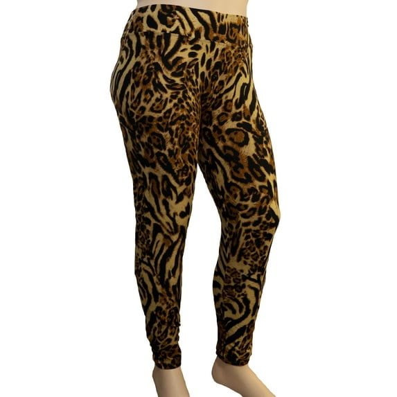 Stylzoo Plus Size Women's Ankle High Comfort Stretch Leggings Yoga Stretch Pants