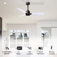 thumbnail image 2 of Matthews Fan Company AK-TB-MWH-42 Alessandra 42” Textured Bronze Ceiling Fan with 3 Matte White Blades, Remote Control, Indoor/Outdoor Wet Rated, 2 of 6