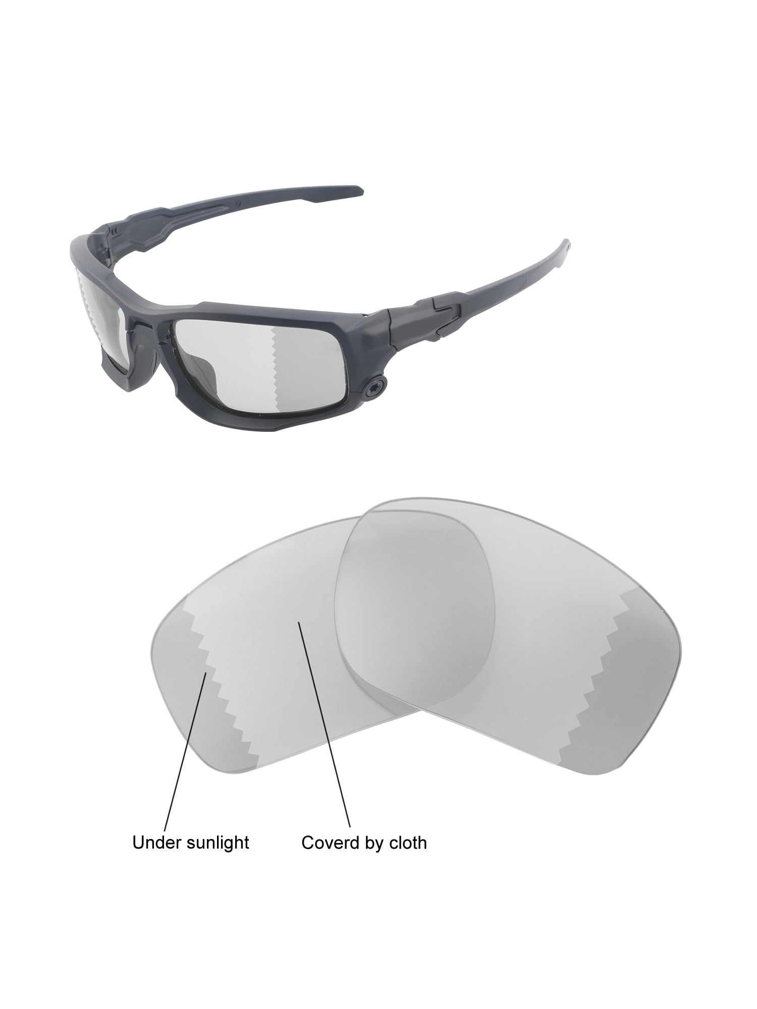 Walleva Transition/Photochromic Polarized Replacement Lenses for