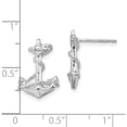 thumbnail image 4 of Sterling Silver Polished Anchor W/Rope Post Earrings (Width 12) (Length 17) - Jbsp, 4 of 5