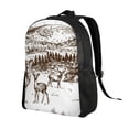 thumbnail image 2 of Gaeub Woodland Forest With Deers Print Unisex Backpacks, College Bookbag,Daypack with Padded 15" Laptop Sleeve,for School, Work, and Travel, 2 of 8