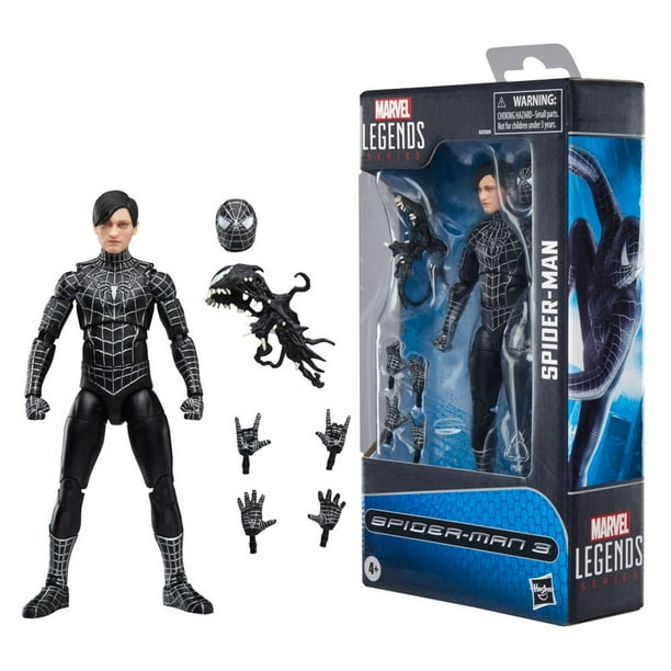 Figura de acción Hasbro Marvel legends Spiderman 3 Tobey Black SpiderMan