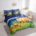 thumbnail image 2 of Erosebridal Teens Kawaii RV Car Twin Bedding Sets 7-Piece,Boys Girls Music Theme Guitar Bedding Comforter Set,Navy Blue Reversible,Microfiber Bedroom Decor, 2 of 6
