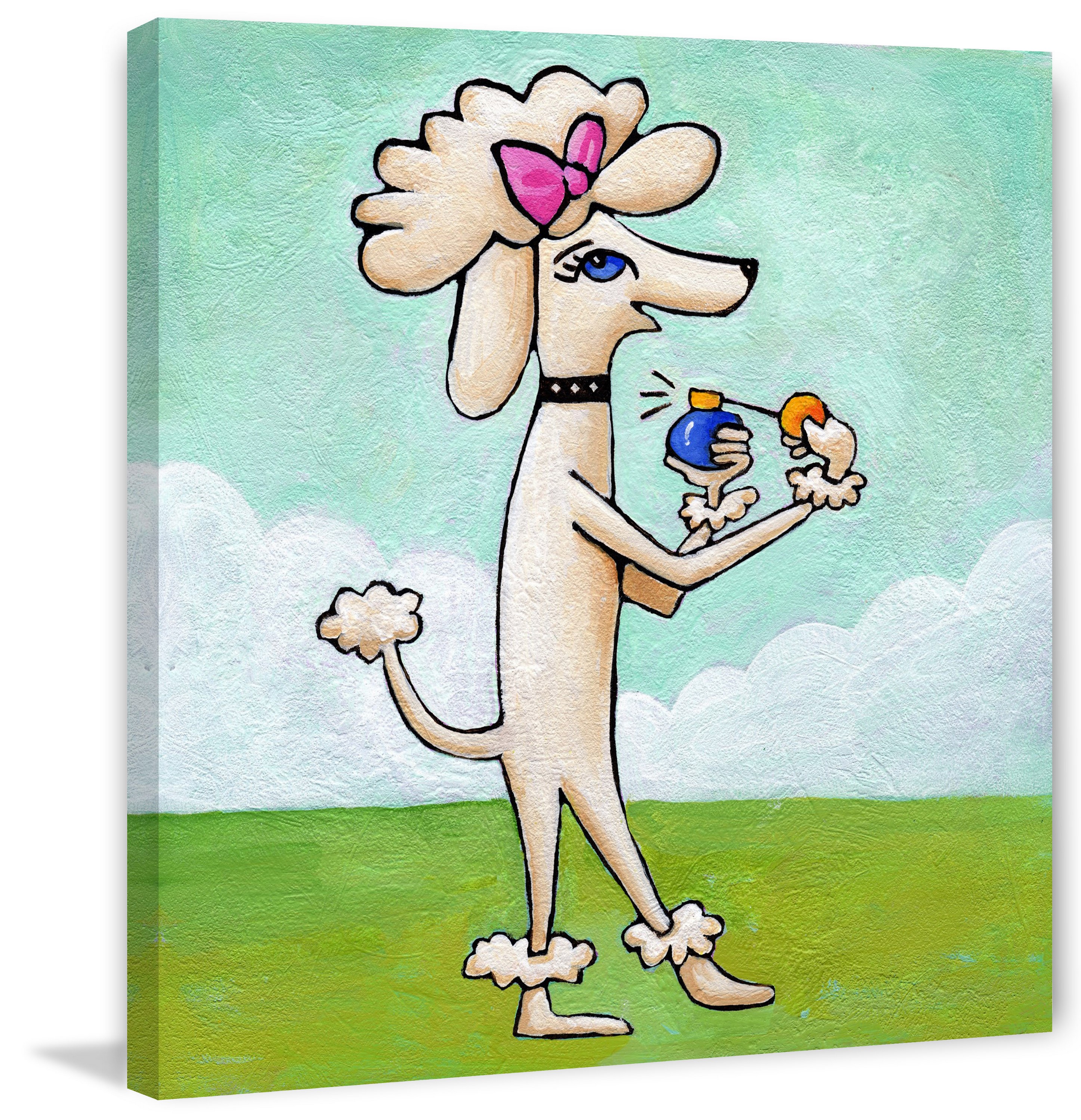 "Give a Dog Cologne" Painting Print on Wrapped Canvas