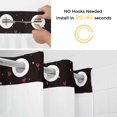 thumbnail image 5 of Valentine's Day, No Hook Shower Curtain Waterproof, Bathroom Curtains with Snap in Liners and See Through Top Window, Black Pink Love Saint Romantic Dots Hotel Style Bathtub Curtains Shower 66"Wx72"L, 5 of 8