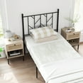thumbnail image 4 of Gymax 2PCS Rattan Nightstand Boho End Table w/ Drawer & Open Shelf for Living Room Oak, 4 of 10