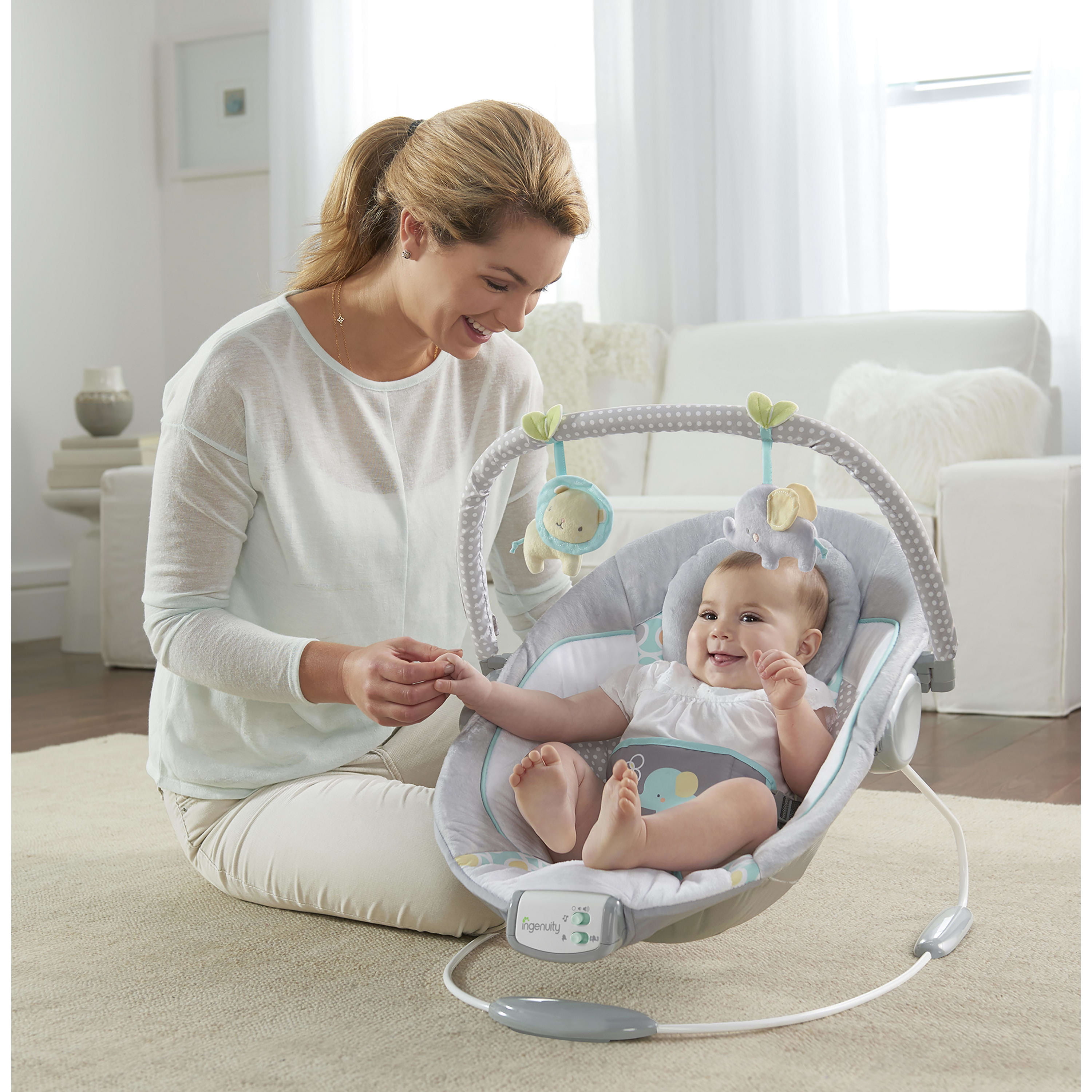 Ingenuity - Espreguiçadeira vibratória para bebé com melodia FLORA THE  UNICORN