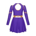 thumbnail image 3 of Eandarui Cheer Leader Costume for Girls Cheerleading Dance Clothes Performance Dancewear Cheer Uniforms Purple 8, 3 of 6
