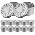 thumbnail image 1 of 12pcs Empty Air Freshener Box Aluminum Aroma Diffuser Box Household Aroma Diffuser With Hollow Lid, 1 of 9
