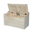 thumbnail image 5 of Pemberly Row 37" Solid Wood Storage Box with 2 Safety Hinges in Natural, 5 of 8