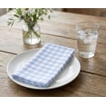 thumbnail image 5 of PurpleEssences Mini Gingham Cloth Napkins set of 10, 18x18, Dinner Table Decorative Napkins - Sky Blue and White, 5 of 6