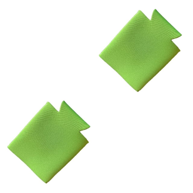 Ounissouiy Funda enfriadora de lata de cerveza en blanco Funda de neopreno plegable Barra de fiesta Soporte de bebida de color liso para Verde 2piezas