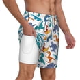 thumbnail image 3 of Balery Block Dinosaur Mens Swim Trunks Swim Shorts for Men Quick Dry Inseam Beach Shorts with Compression Liner Pocket-XX-Large, 3 of 9