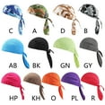 thumbnail image 2 of Motorcycle Skullcap Beanie Bandana Helmet Liner Head Wrap Adjusted Pirate Scarf, 2 of 19