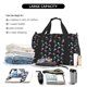 thumbnail image 5 of Fotbe purple cyan brown Skull Bolsa de Viaje con Estampado, Bolsa de Fin de Semana para Mujer con Compartimento para Zapatos, Bolsa de Gimnasio con Bolsillo Húmedo, 5 of 7