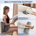 thumbnail image 5 of Knee Pillow for Back Sleeping, Half Moon Memory Foam Bolster Pillow for Legs, Under Knee Pillow for Back & Hip Pain Relief, Ankle & Foot Comfort, Machine Washable Cover,Black, 5 of 8