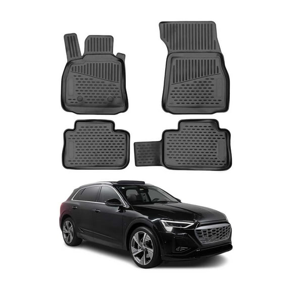 2019-2026 Audi Q8 e-tron Floor Mats Liners Full Set All Weather Black