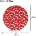 thumbnail image 2 of SKYSONIC XOXO Pattern Round Tablecloth 60inch Indoor Wrinkle Free, Valentine Red Heart Circular Lace Table Cover Washable for Kitchen Dining Decor, 2 of 7