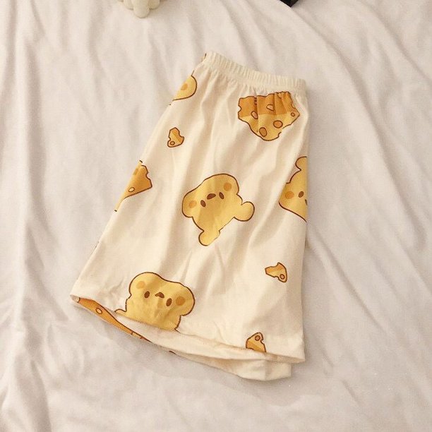Pantalones cortos Kawaii Sanrio Hello Kitty, pantalones de pierna ancha de Anime Crayon Shin-Chan Kirby, pantalones holgados transpirables informales a la moda para dormir en casa