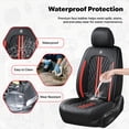 thumbnail image 5 of Car Seat Covers，Front and Rear, Fits Lincoln Mks 2010, Black & Red 5 Pieces, 5 of 10