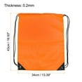 thumbnail image 2 of Uxcell Drawstring Bag Oxford Cloth Draw String Sack for Gym Outdoors, Orange 2 Pack, 2 of 5
