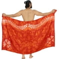thumbnail image 5 of HAPPY BAY Men's Standard Swimsuits Sarong Pareo Beach Wrap One Size Apricot, Tie Dye Summer Vacation Aloha, 5 of 5